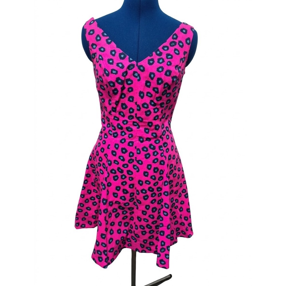 Lilly Pulitzer Mambo Amuse Bouche Pink Cheetah Fit Flare Dress 2 NWT